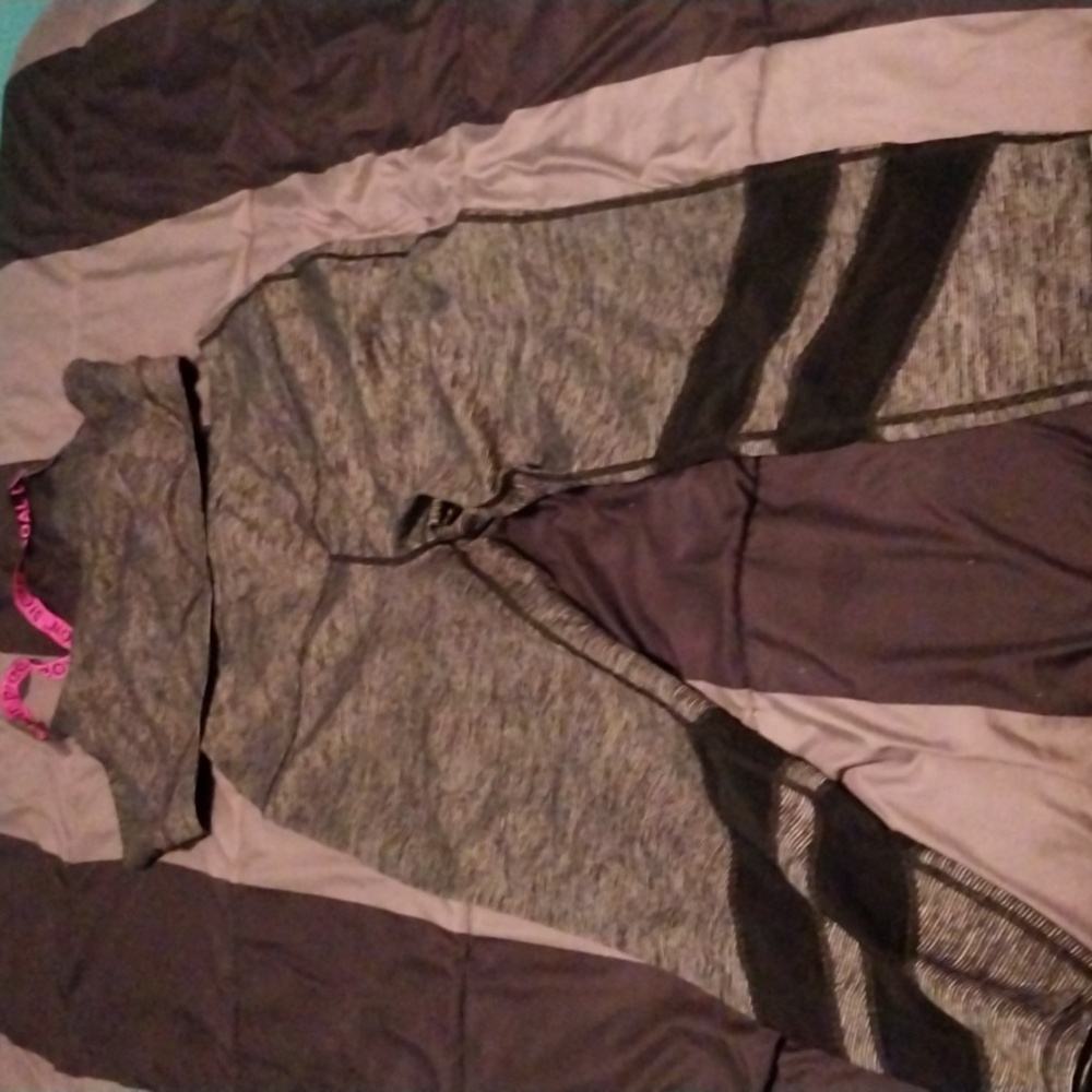 Gray and Black Torrid Activewear Set